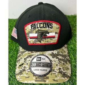 New Era Atlanta Falcons 39Thirty Salute To Service Hat Cap Camo Bill Size L/XL